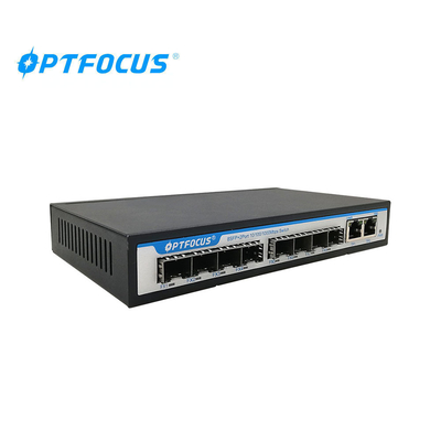 Factory Price 1000M Fiber Switch 8 Ports Optical Fiber Switch+2 RJ45 Port For ISP Smart City