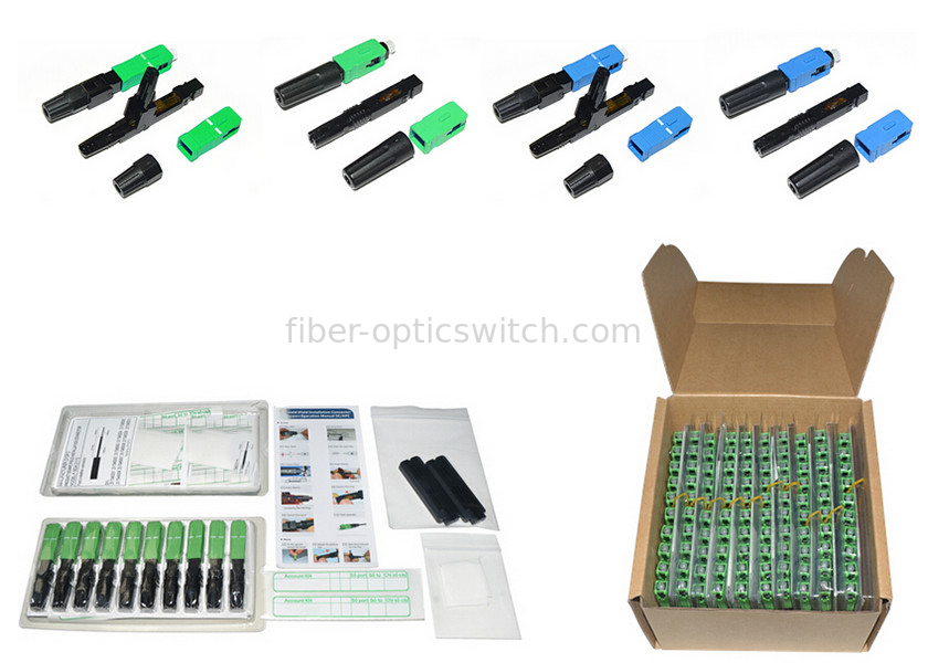 FTTX SC UPC Fast Connector 60mm FTTH Optical Fiber Fast Connector